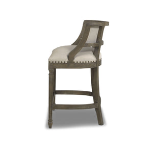 Paris - Farmhouse Counter Height Bar Stool With Backrest by Couch.com