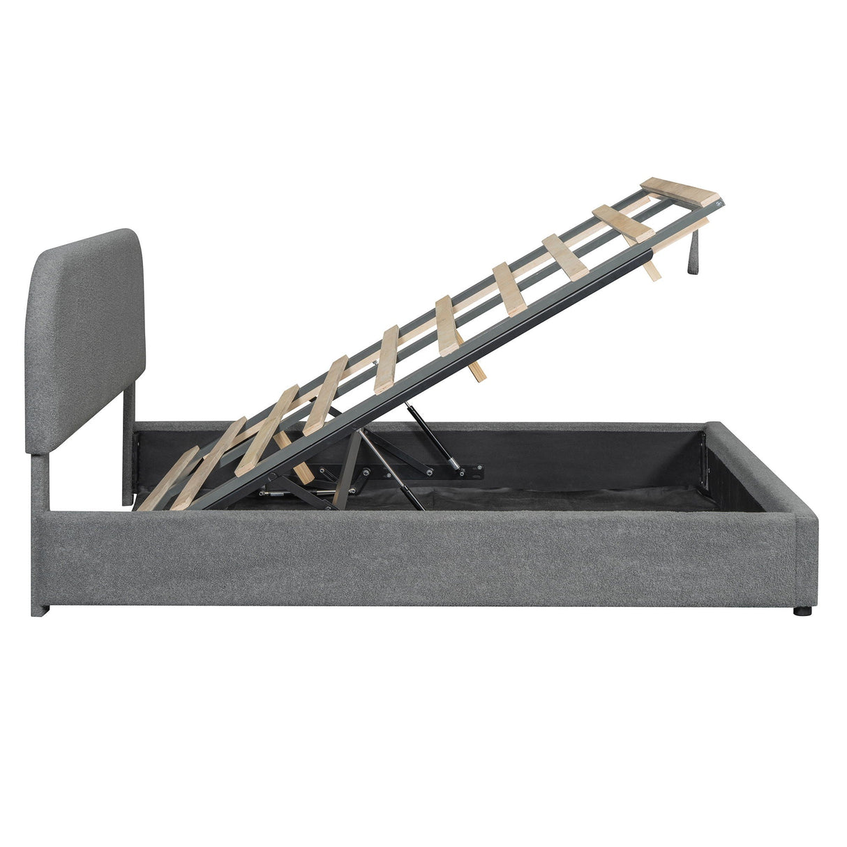 Upholstered Platform Bed With Hydraulic Storage System by Couch.com