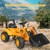 Kids Ride On Excavator Digger 6V Battery Powered Tractor-Yellow