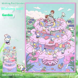 Large Miniature Scene Cute Toy 3d Stereo Hand Ledger Sticker