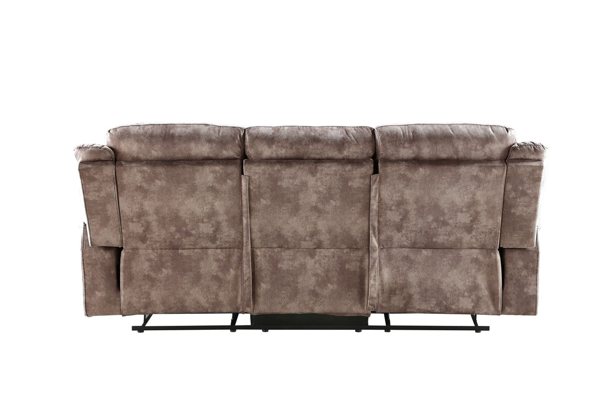 Zubaida - Two Tone Recliner Sofa With USB Port Drop Down Table