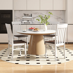 Easy Clean Compact Highchair with Removable Adjustable Tray and PU Seat Cushion-Pink