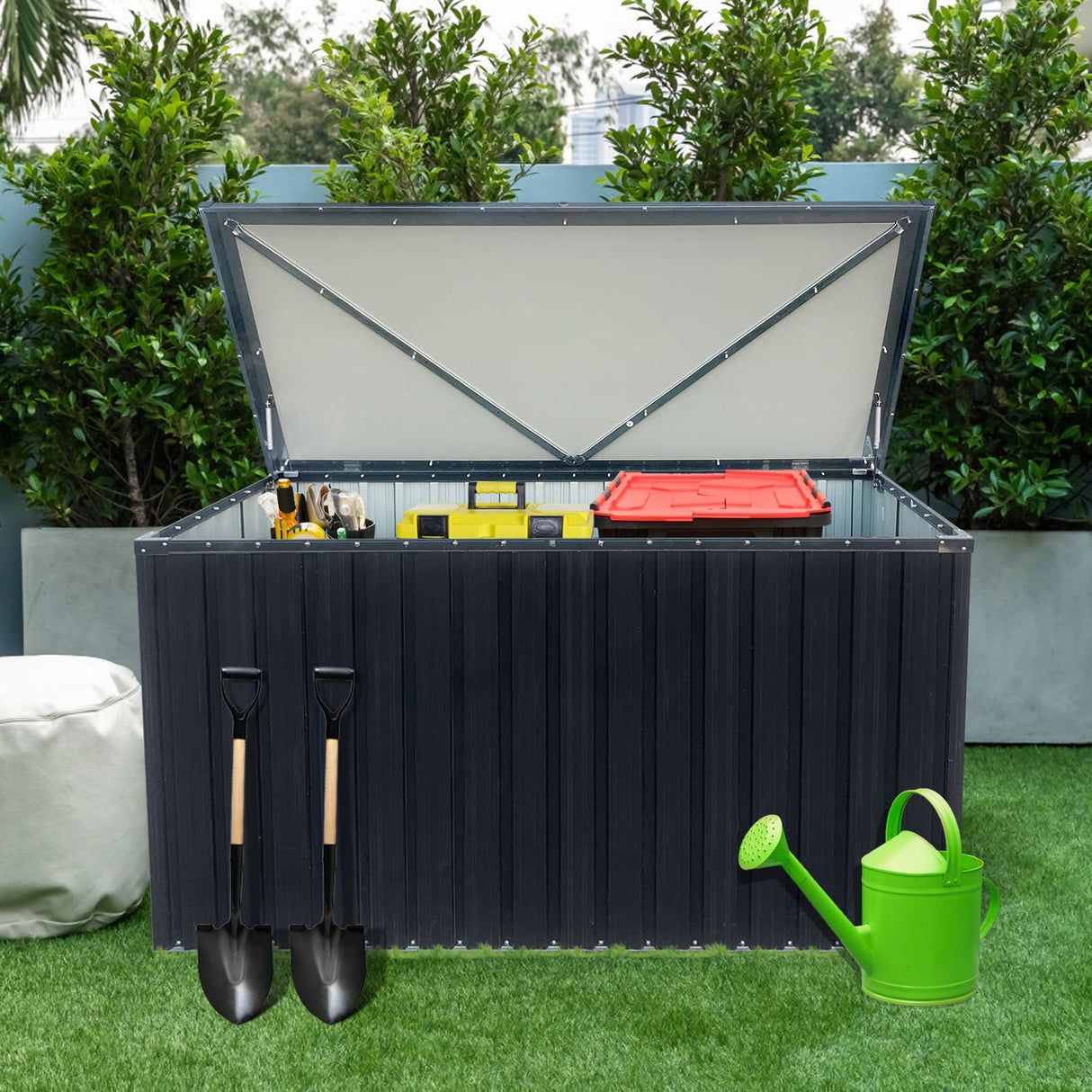 Out Door Metal Storage Box Store Medium - Black by Couch.com