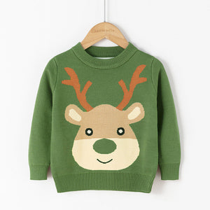 Cotton Double Layer Autumn Winter Christmas Long Sleeved Children's Sweater