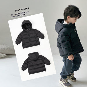Winter Boys And Girls Thickened Hooded Down Jacket