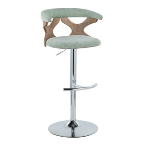 Gardenia - Contemporary Adjustable Barstool With Swivel / Rounded T Footrest (Set of 2) by Couch.com