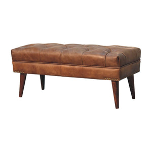 Harbour - Leather Bench - Brown by Couch.com
