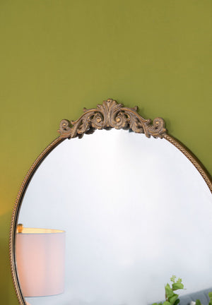 Classic Design Mirror With Baroque Inspired Frame For Bathroom, Entryway Console Lean Against Wall by Couch.com