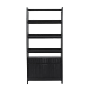 Transitional Wide Reeded Bookshelf With Drawers On Bottom by Couch.com