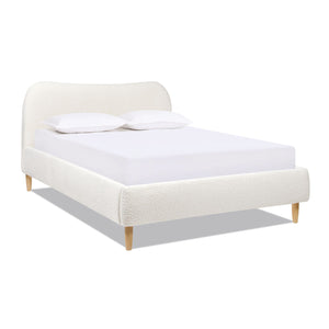 Roman - Curved Headboard Upholstered Platform Bed by Couch.com