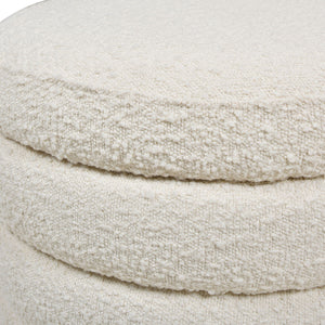 Fuji - Oversized Round Storage Ottoman by Couch.com