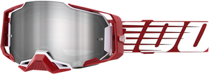 100% Armega Goggles - Oversized Deep Red - Flash Silver 50005-00009