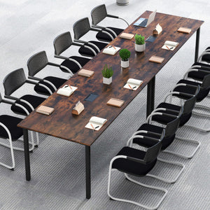 6 Feet Conference Room Table Large Meeting Table Rectangle Seats 8-10 People-Rustic Brown