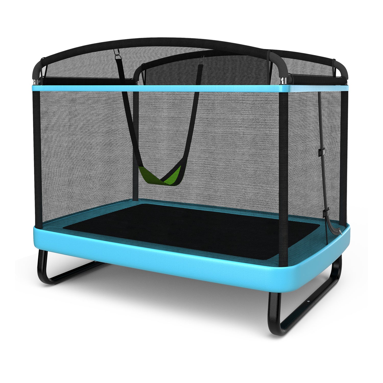 6 Feet Kids Entertaining Trampoline with Swing Safety Fence-Orange