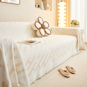 Fashion Chenille Couch Cover Blanket, Couch Non Slip Covers for Sectionals, Pet Friendly Couch Covers