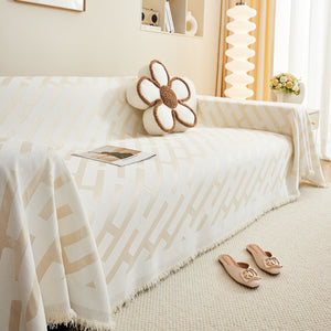 Fashion Chenille Couch Cover Blanket, Couch Non Slip Covers for Sectionals, Pet Friendly Couch Covers