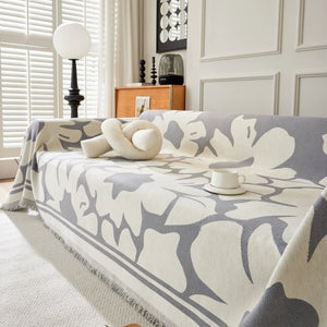 Chenille Floral Soft Thick Reversible Blanket Covers for Couch, Couch Protector Blanket Cover Sofa
