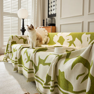 Chenille Floral Soft Thick Reversible Blanket Covers for Couch, Couch Protector Blanket Cover Sofa