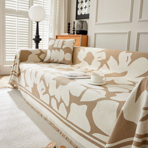 Chenille Floral Soft Thick Reversible Blanket Covers for Couch, Couch Protector Blanket Cover Sofa