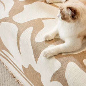 Chenille Floral Soft Thick Reversible Blanket Covers for Couch, Couch Protector Blanket Cover Sofa