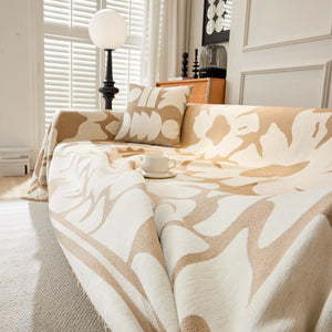Chenille Floral Soft Thick Reversible Blanket Covers for Couch, Couch Protector Blanket Cover Sofa