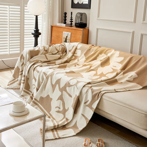 Chenille Floral Soft Thick Reversible Blanket Covers for Couch, Couch Protector Blanket Cover Sofa