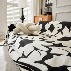 Chenille Floral Soft Thick Reversible Blanket Covers for Couch, Couch Protector Blanket Cover Sofa