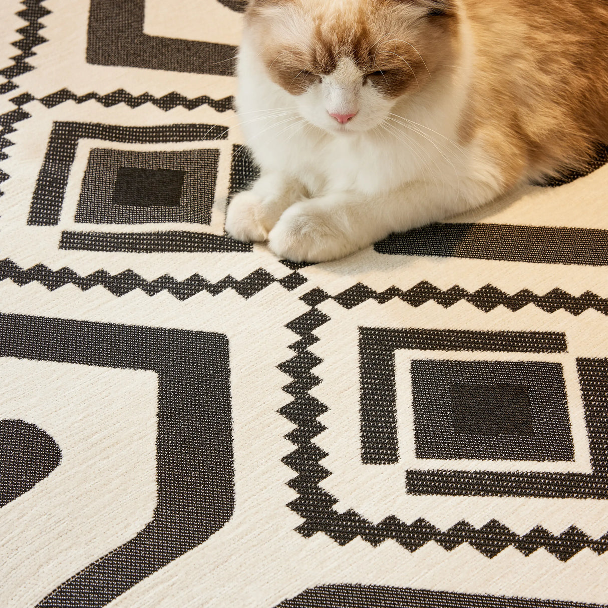 Boho Geometric Chenille Throw Sofa Cover Soft Textured Decorative Couch Blanket