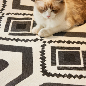 Boho Geometric Chenille Throw Sofa Cover Soft Textured Decorative Couch Blanket