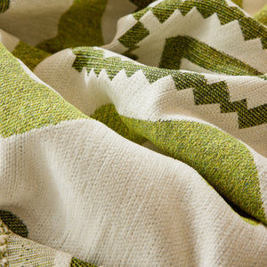 Boho Geometric Chenille Throw Sofa Cover Soft Textured Decorative Couch Blanket