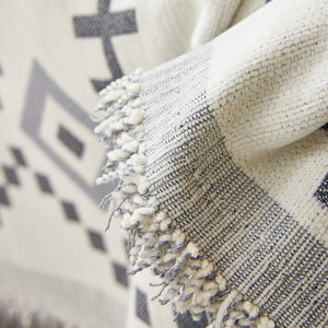 Boho Geometric Chenille Throw Sofa Cover Soft Textured Decorative Couch Blanket