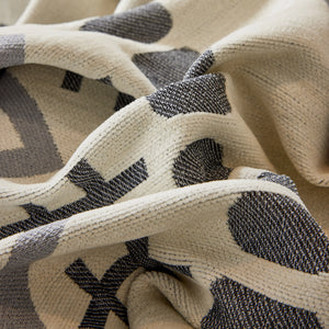 Boho Geometric Chenille Throw Sofa Cover Soft Textured Decorative Couch Blanket