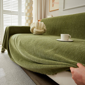 Herringbone Oversized Chenille Couch Throw Cover Sofa Slipcovers Couch Covers for Sectional Couches
