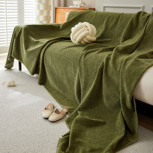 Herringbone Oversized Chenille Couch Throw Cover Sofa Slipcovers Couch Covers for Sectional Couches