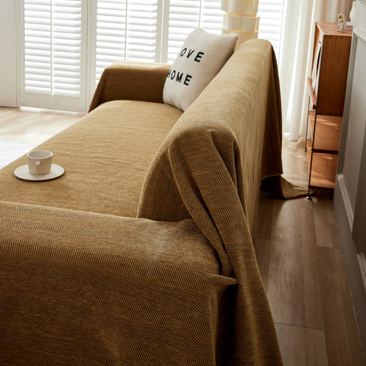 Herringbone Oversized Chenille Couch Throw Cover Sofa Slipcovers Couch Covers for Sectional Couches