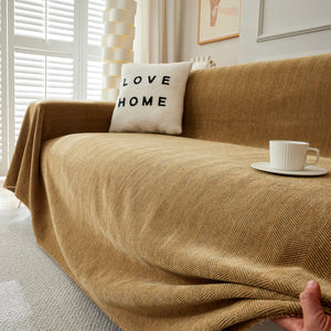 Herringbone Oversized Chenille Couch Throw Cover Sofa Slipcovers Couch Covers for Sectional Couches
