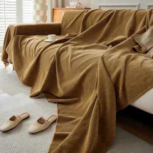 Herringbone Oversized Chenille Couch Throw Cover Sofa Slipcovers Couch Covers for Sectional Couches