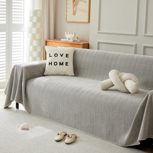 Herringbone Oversized Chenille Couch Throw Cover Sofa Slipcovers Couch Covers for Sectional Couches