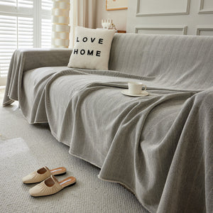 Herringbone Oversized Chenille Couch Throw Cover Sofa Slipcovers Couch Covers for Sectional Couches