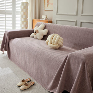 Herringbone Oversized Chenille Couch Throw Cover Sofa Slipcovers Couch Covers for Sectional Couches