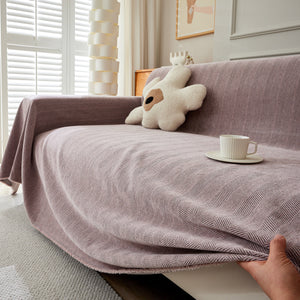 Herringbone Oversized Chenille Couch Throw Cover Sofa Slipcovers Couch Covers for Sectional Couches