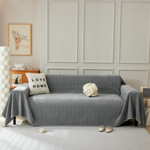 Herringbone Oversized Chenille Couch Throw Cover Sofa Slipcovers Couch Covers for Sectional Couches