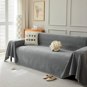 Herringbone Oversized Chenille Couch Throw Cover Sofa Slipcovers Couch Covers for Sectional Couches