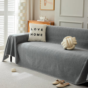 Herringbone Oversized Chenille Couch Throw Cover Sofa Slipcovers Couch Covers for Sectional Couches