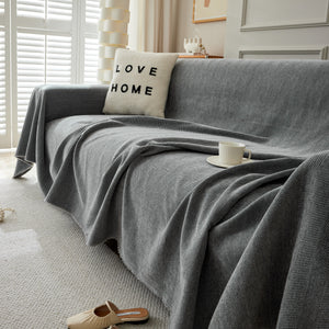 Herringbone Oversized Chenille Couch Throw Cover Sofa Slipcovers Couch Covers for Sectional Couches