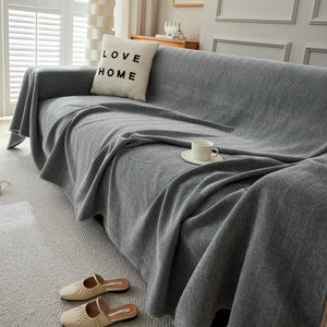 Herringbone Oversized Chenille Couch Throw Cover Sofa Slipcovers Couch Covers for Sectional Couches