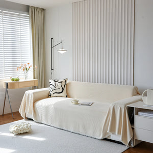 Chenille Thickened Solid Couch Blanket Throws, Reversible Couch Covers for Sectional Couches