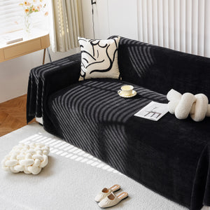 Chenille Thickened Solid Couch Blanket Throws, Reversible Couch Covers for Sectional Couches