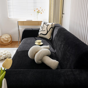 Chenille Thickened Solid Couch Blanket Throws, Reversible Couch Covers for Sectional Couches