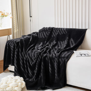 Chenille Thickened Solid Couch Blanket Throws, Reversible Couch Covers for Sectional Couches